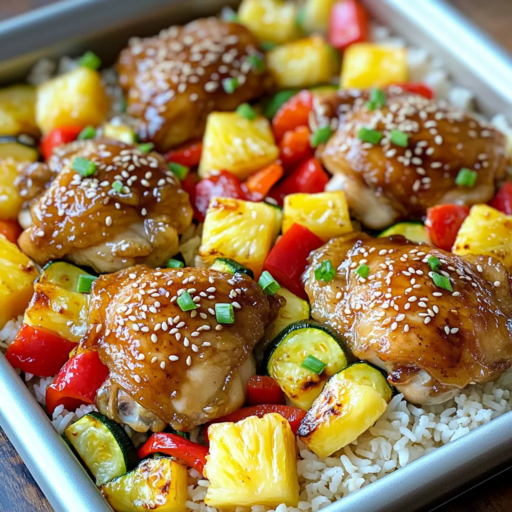 Sheet Pan Teriyaki Chicken Pineapple Bowls Delight