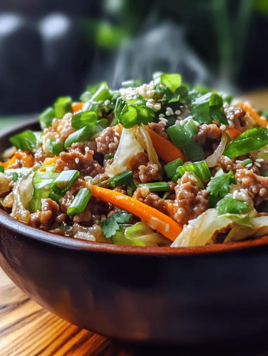 Low-Carb Egg Roll in a Bowl: A Flavorful Twist on a Classic
