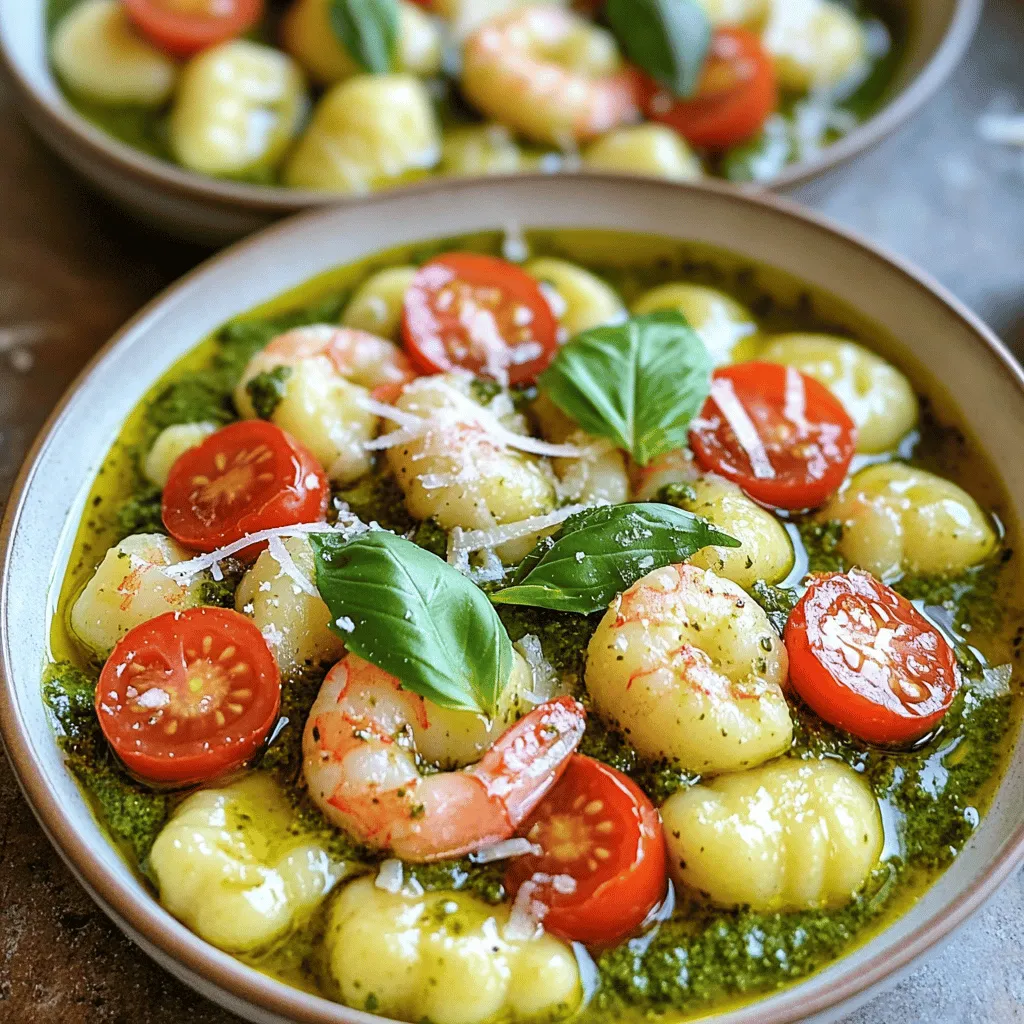 Creamy Pesto Shrimp Gnocchi Delightful Dinner Meal