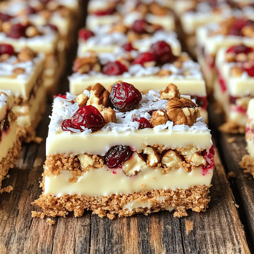 No-Bake White Chocolate Cranberry Bars Delight