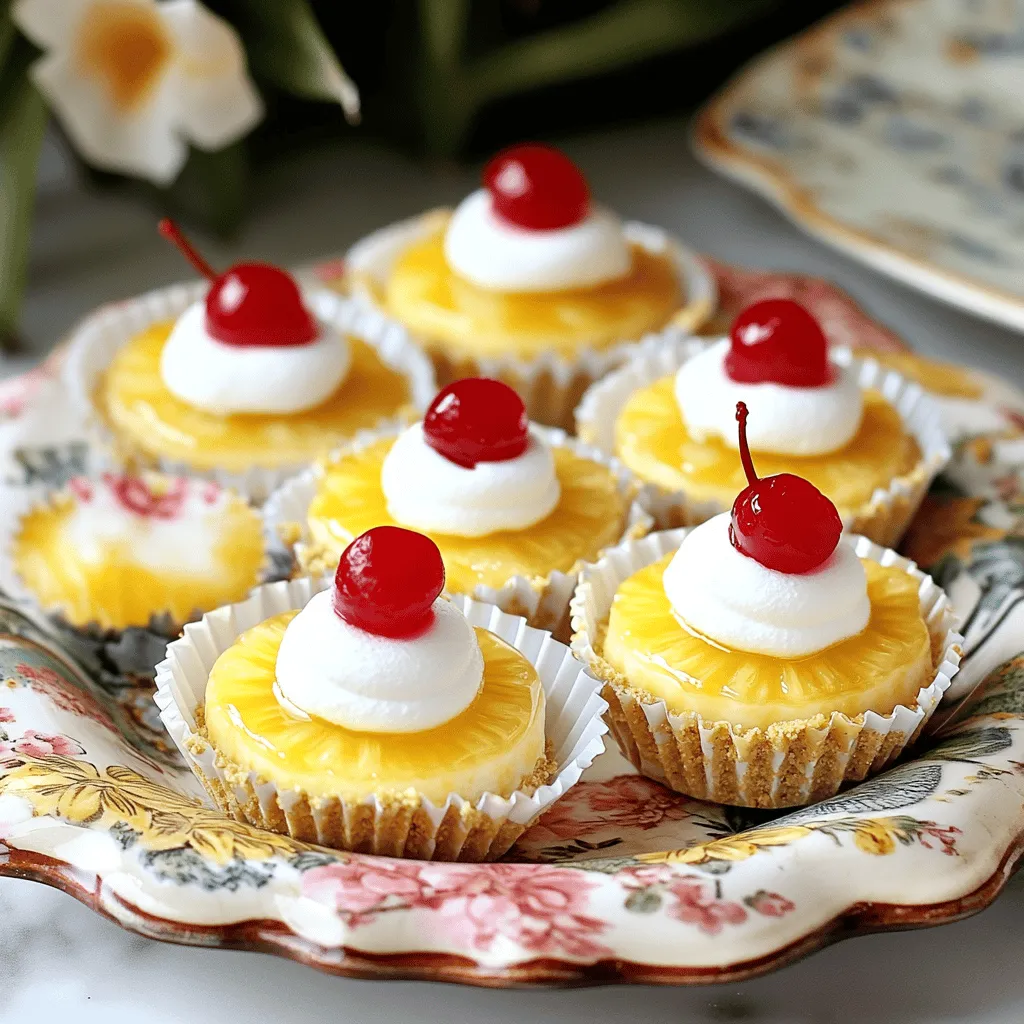 To make the mini pineapple upside-down cheesecakes, here