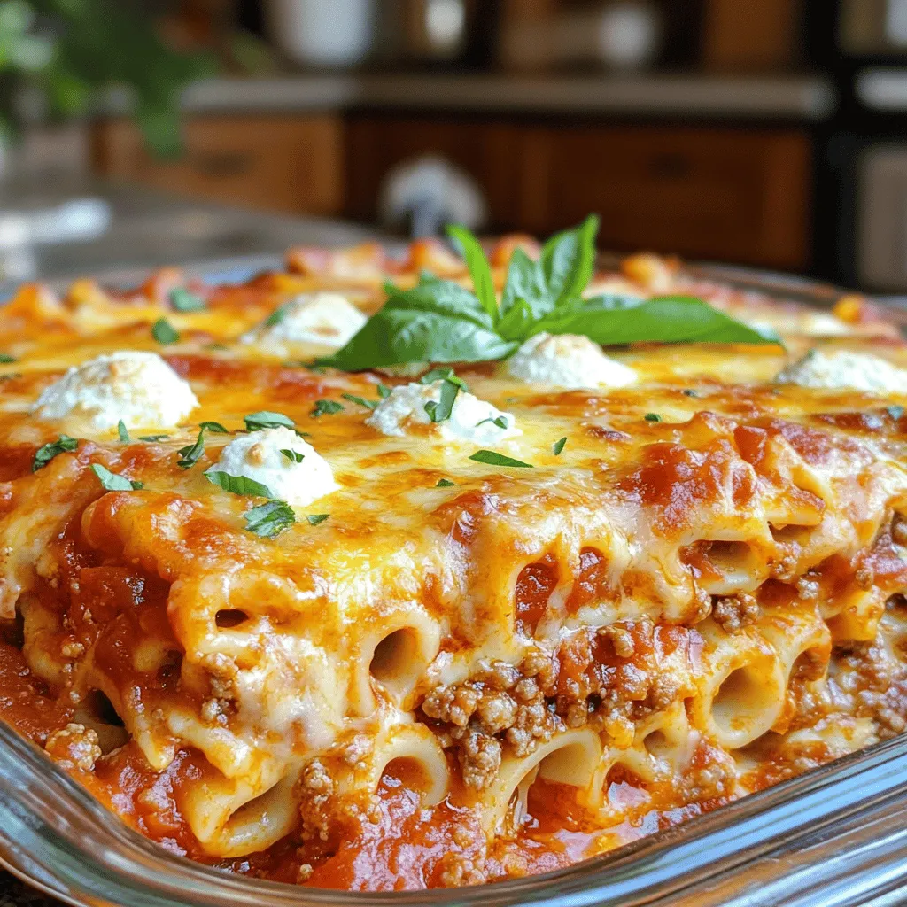 The easy baked ziti recipe needs just a few key ingredients. First, you must select the right pasta. Ziti pasta works best because it holds sauce well. You can also use penne if you can