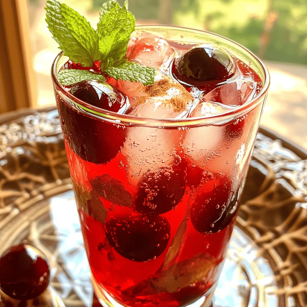 Sweet &#038; Spicy Cherry Ginger Iced Tea Recipe Delight