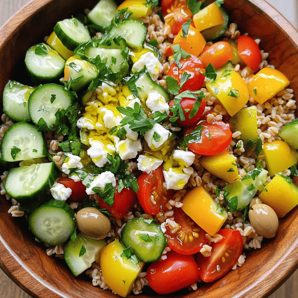 Mediterranean Farro Bowl Fresh and Flavorful Meal