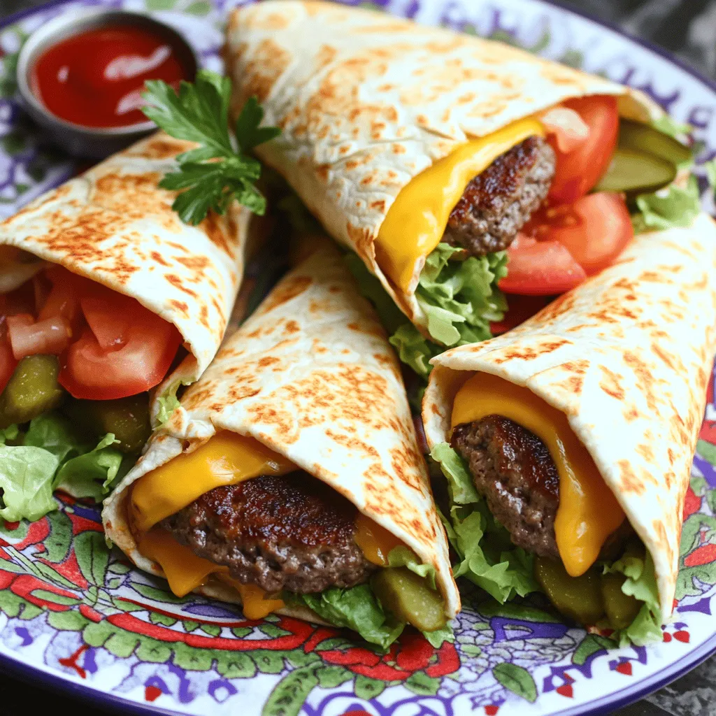 Grilled Cheeseburger Wraps Flavorful and Easy Recipe