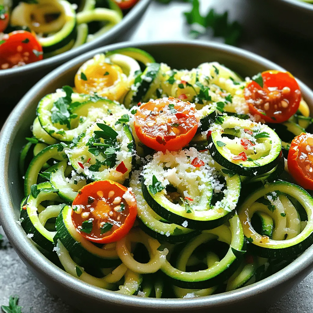 Garlic-Herb Zoodle Bowls Flavorful and Easy Recipe