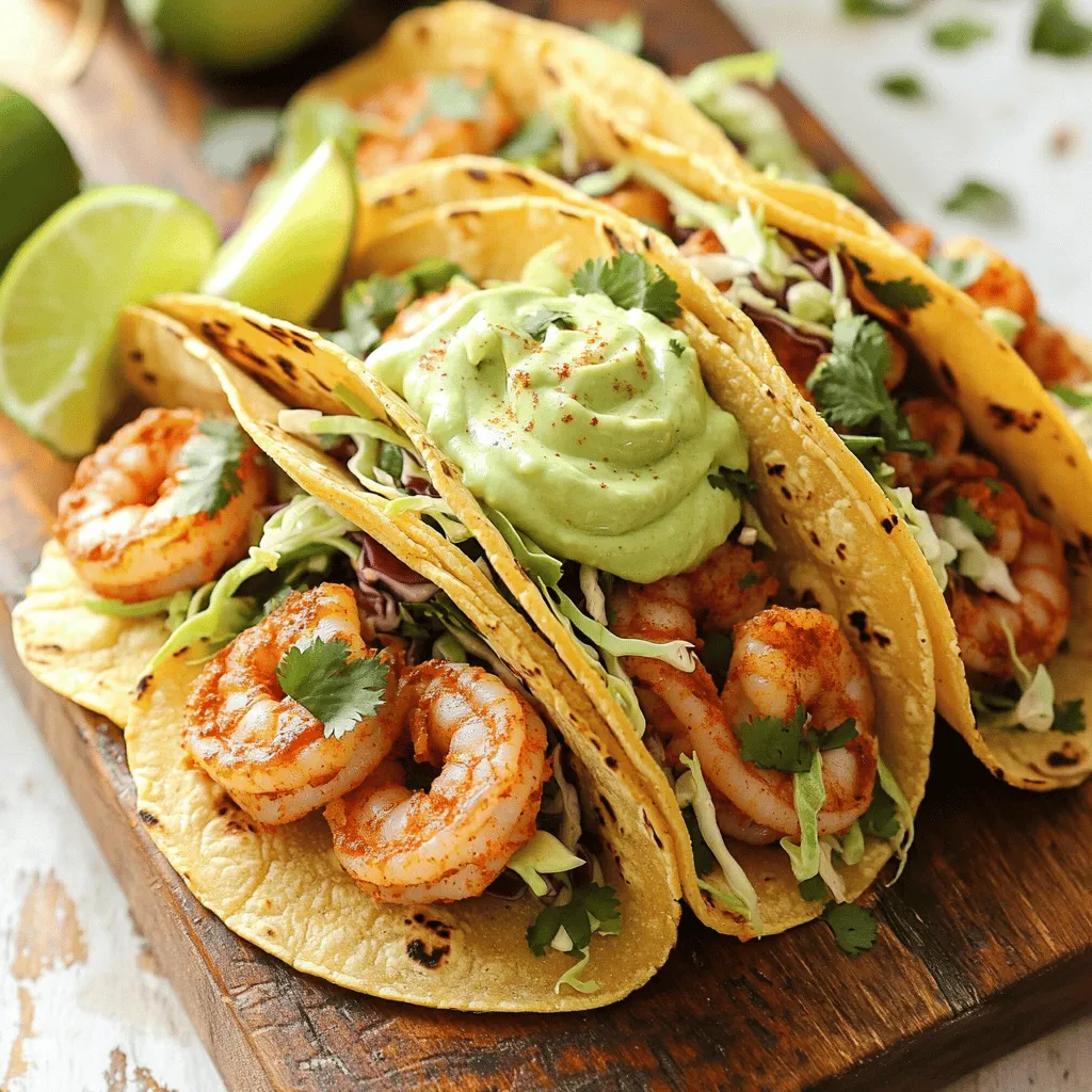 Spicy Shrimp Tacos with Avocado Crema Recipe Reveal