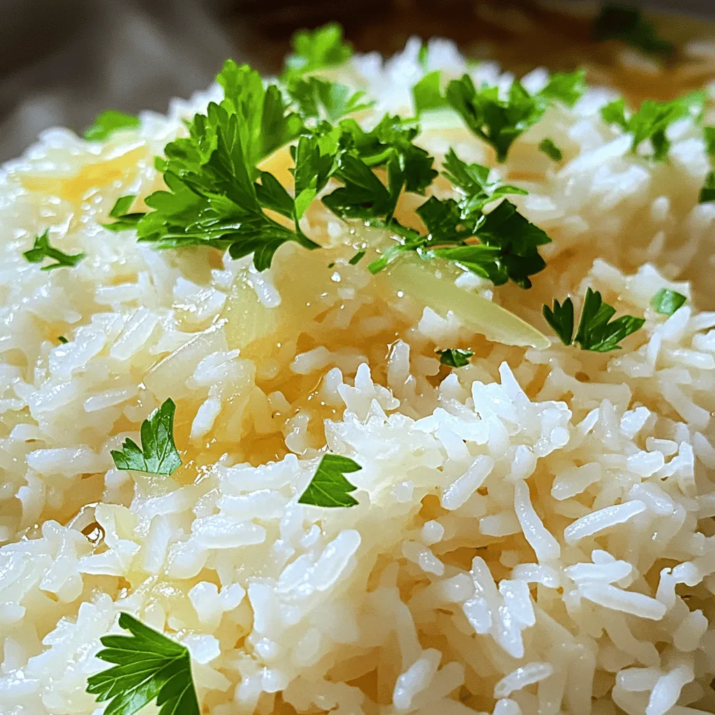 For this dish, the main butter rice ingredients are simple but pack a lot of flavor. You need two cups of white rice, like long-grain or basmati. This rice has a nice texture and cooks well. Next, you want four cups of chicken or vegetable broth. Low-sodium broth works best for control over salt.