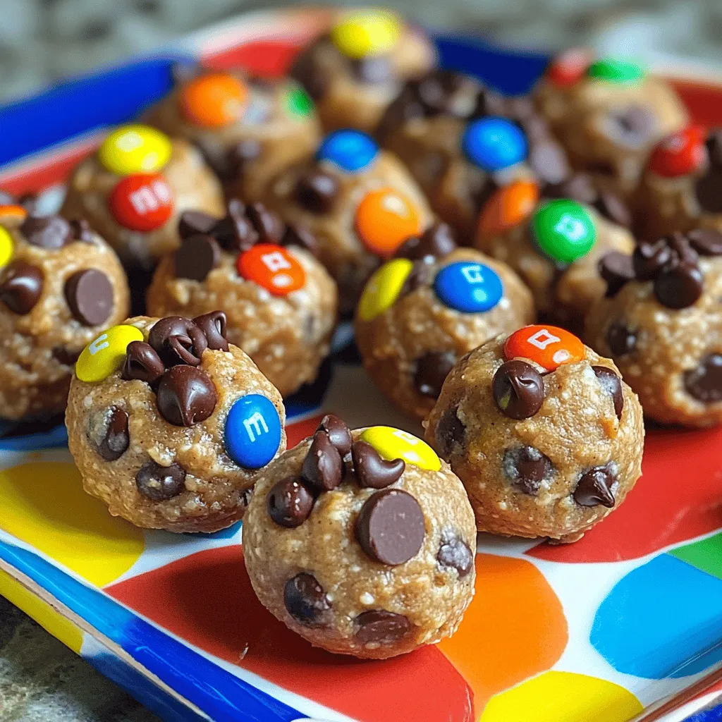 No Bake Monster Cookie Energy Bites Easy Recipe