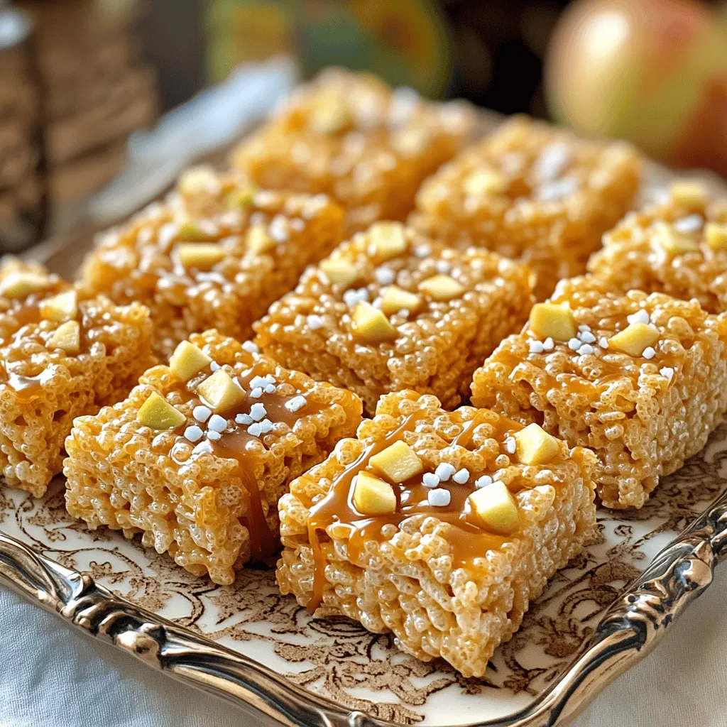Salted Caramel Apple Krispy Treats Delightful Recipe