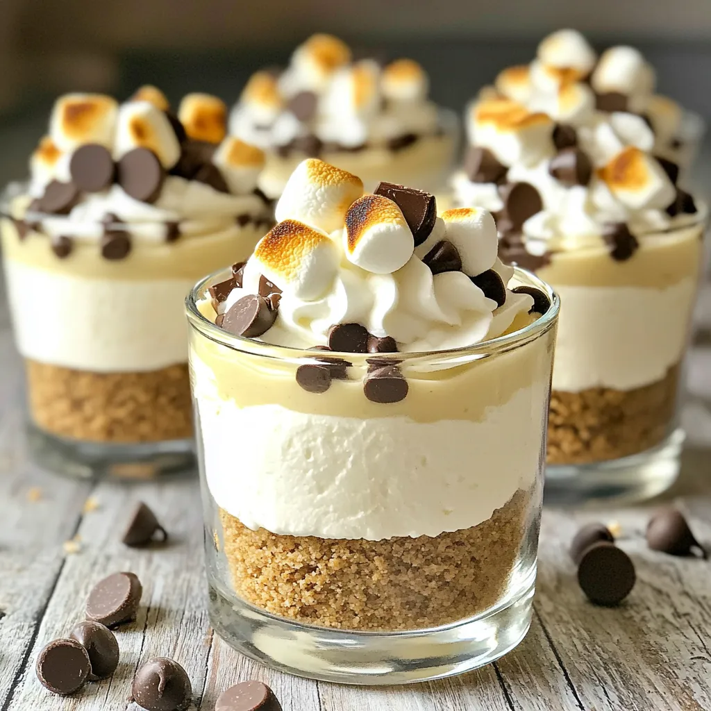 No-Bake S’mores Cheesecake Cups Delightful Treat