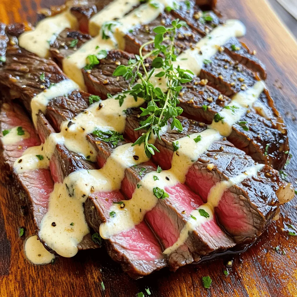 Succulent Steak with Garlic Cream Sauce Delightful Dish