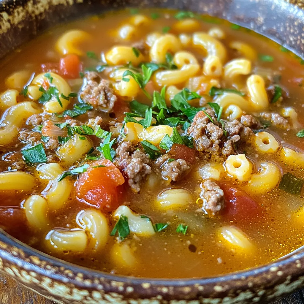 Classic Beef &#038; Tomato Macaroni Soup: A Hearty Comforting Delight