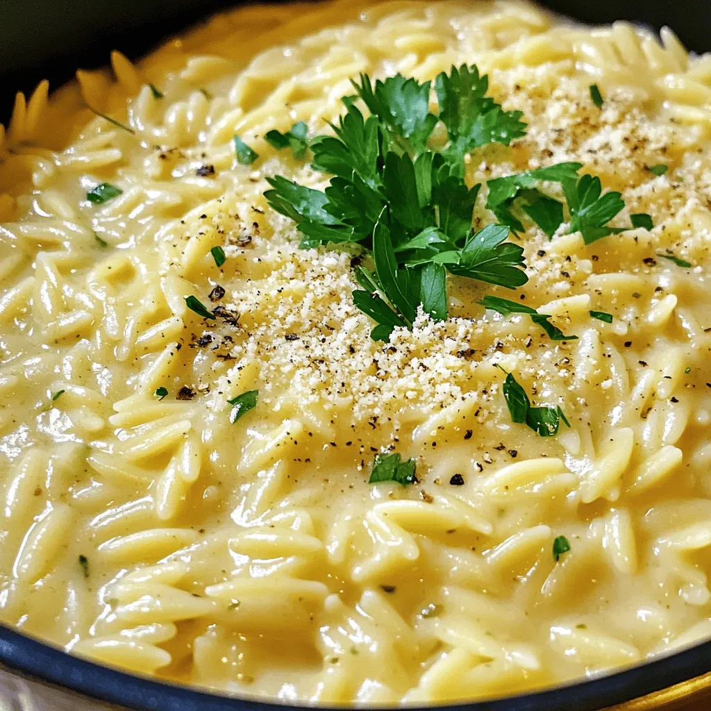 One-Pot Garlic Parmesan Orzo Creamy Comfort Meal