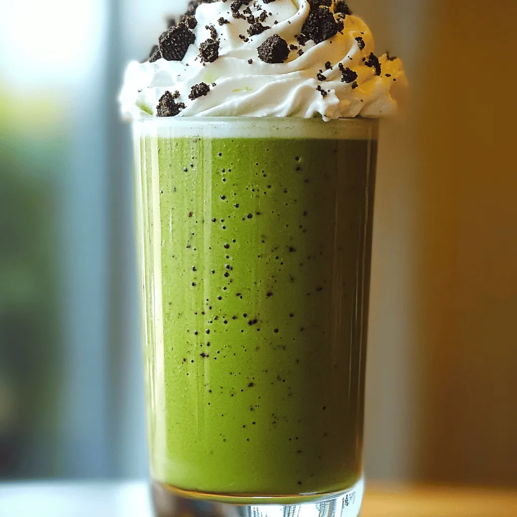 To make a Cookies & Cream Matcha Frappe, you need just a few key ingredients. This drink combines sweet and earthy flavors to create a delightful treat.