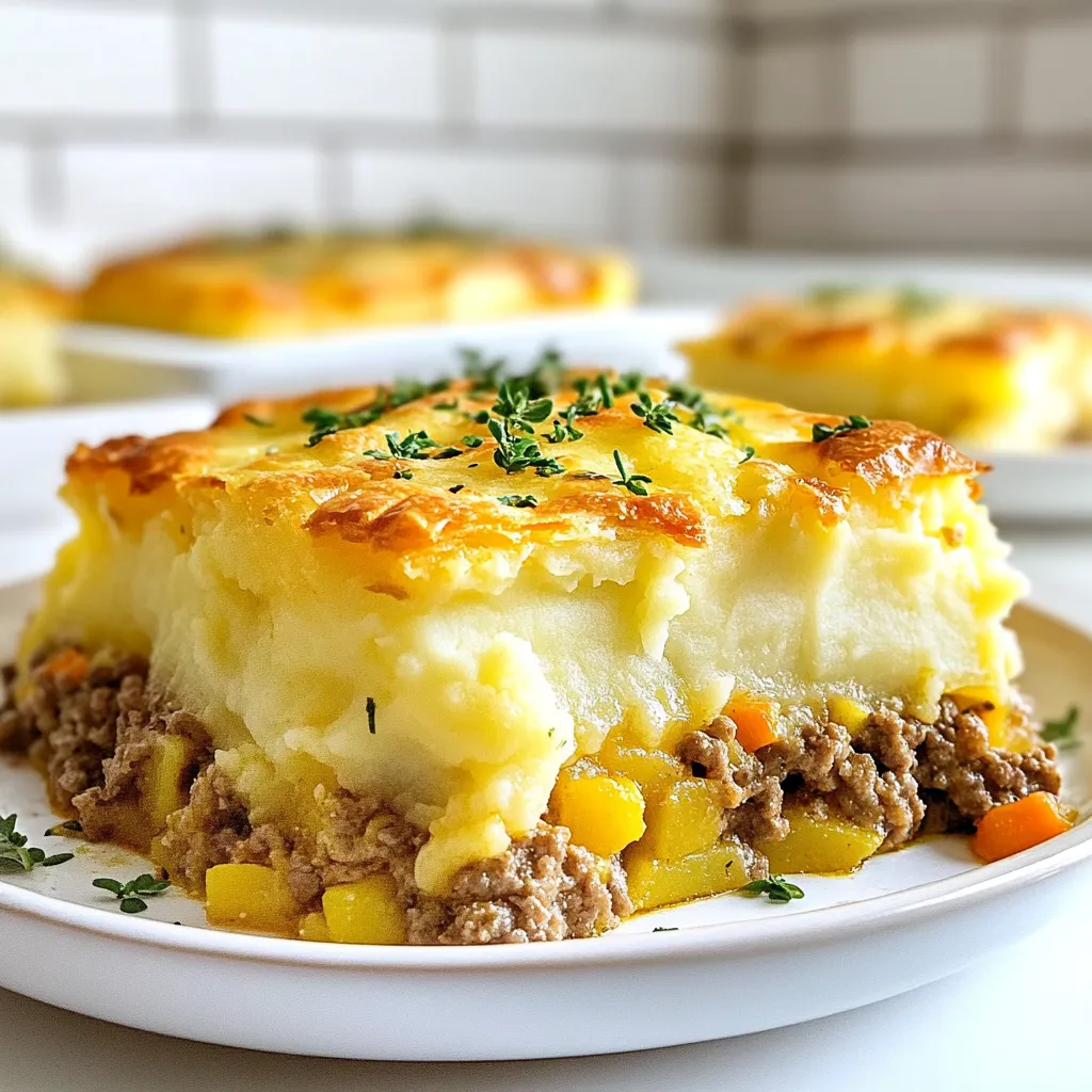 Crispy Potato Topped Meat Pie Savory and Satisfying Dish