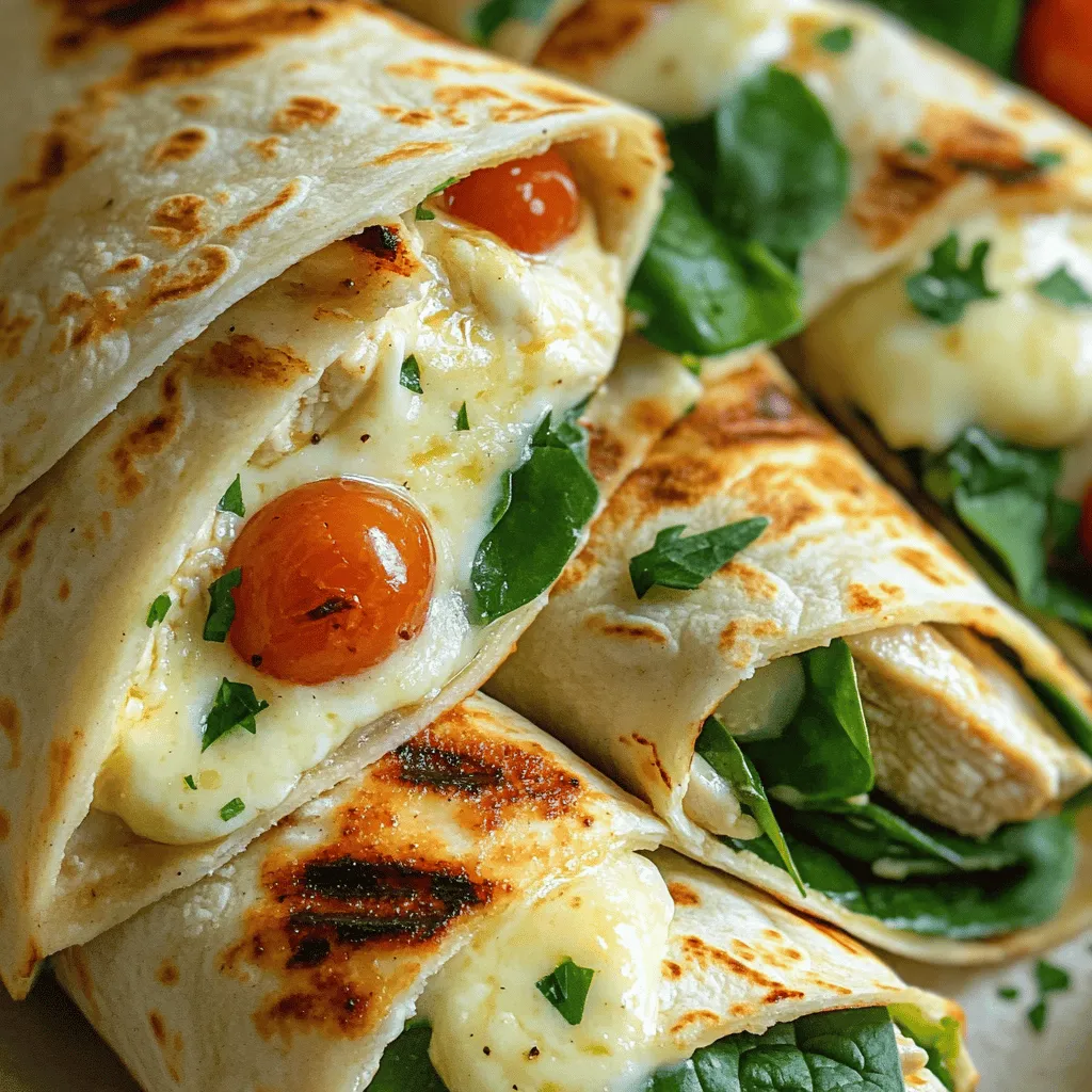 Cheesy Garlic Chicken Wraps Flavorful and Easy Meal