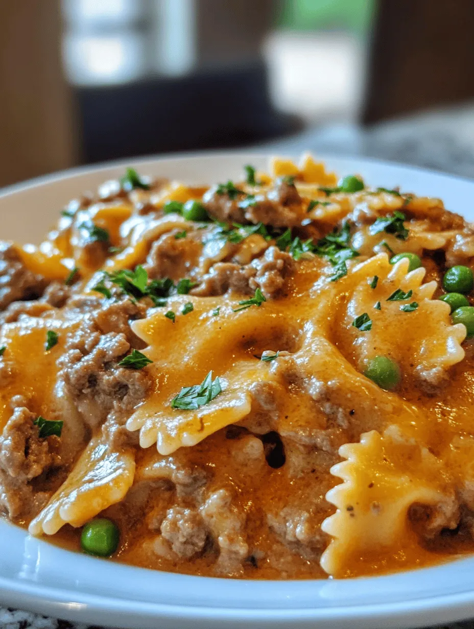 Creamy Beef and Bowtie Pasta: A Comforting Family Meal
