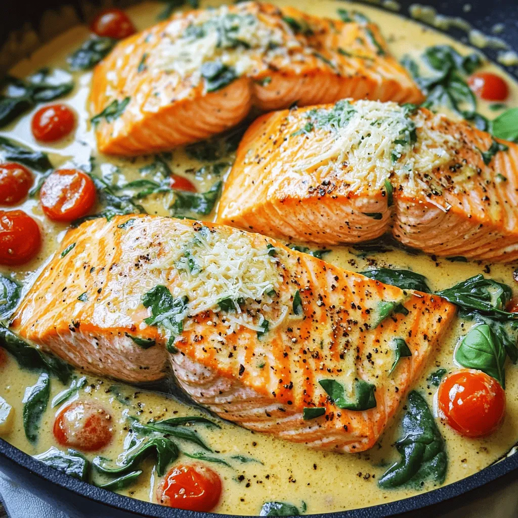 Creamy Garlic Tuscan Salmon Skillet Flavorful Dinner