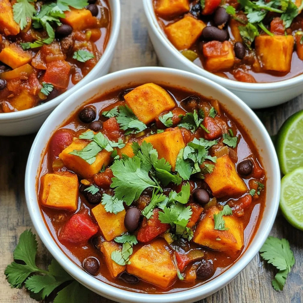 Vegan Sweet Potato Black Bean Chili Flavor Boost