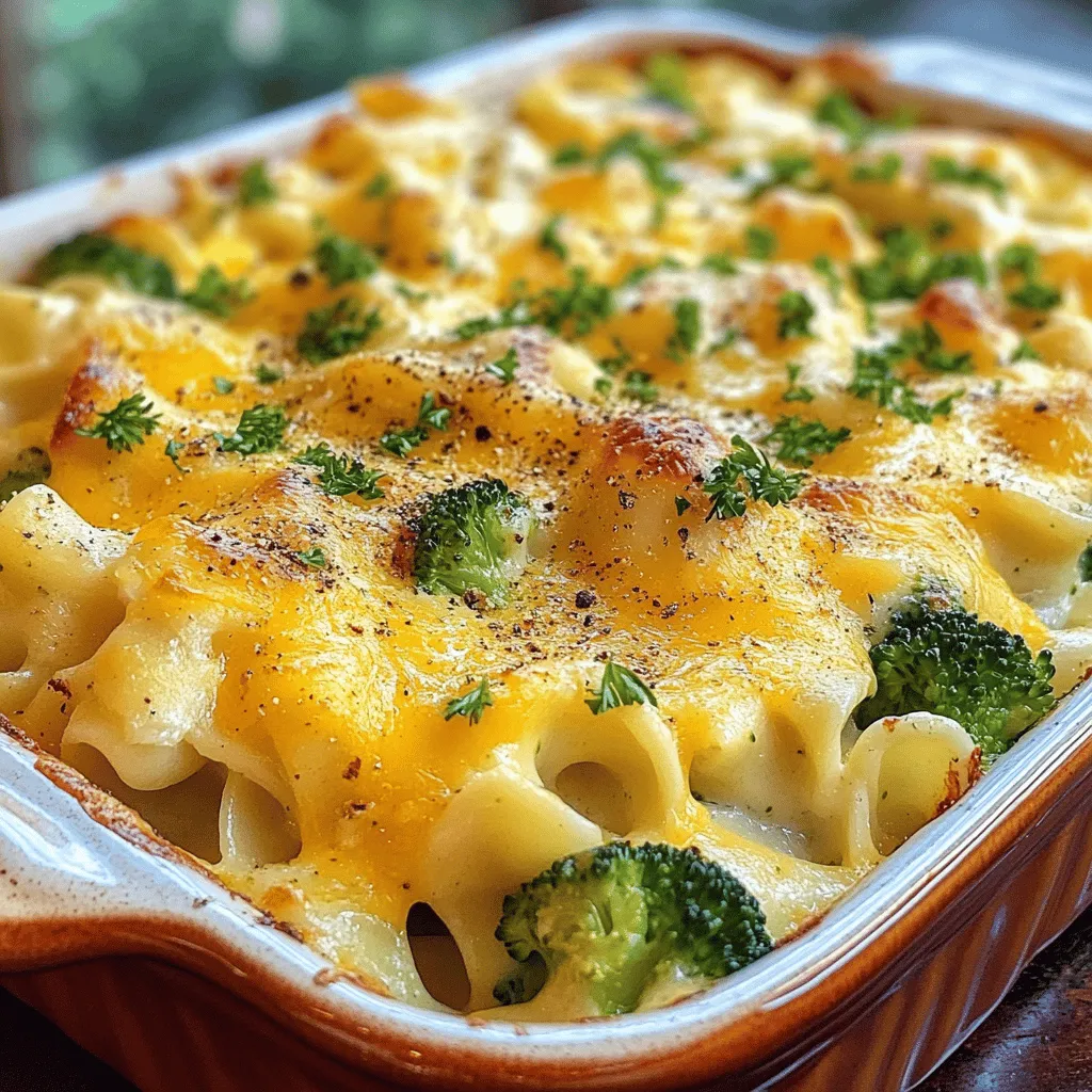 Cheesy Broccoli Chicken Noodle Bake Recipe