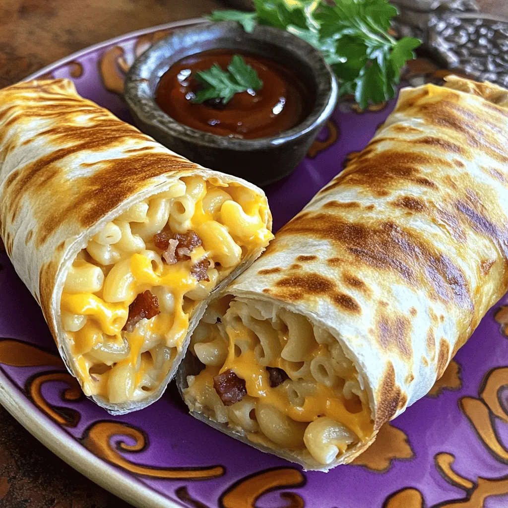 Savory Bacon Mac’n’Cheese Burger Wrap Recipe