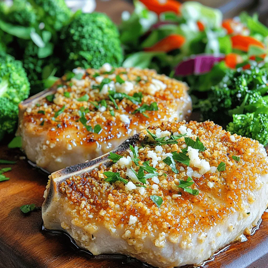 To make Garlic Parmesan Pork Chops, you