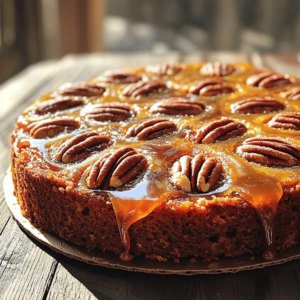 Savory Pecan Upside Down Cake Delightful Treat Recipe