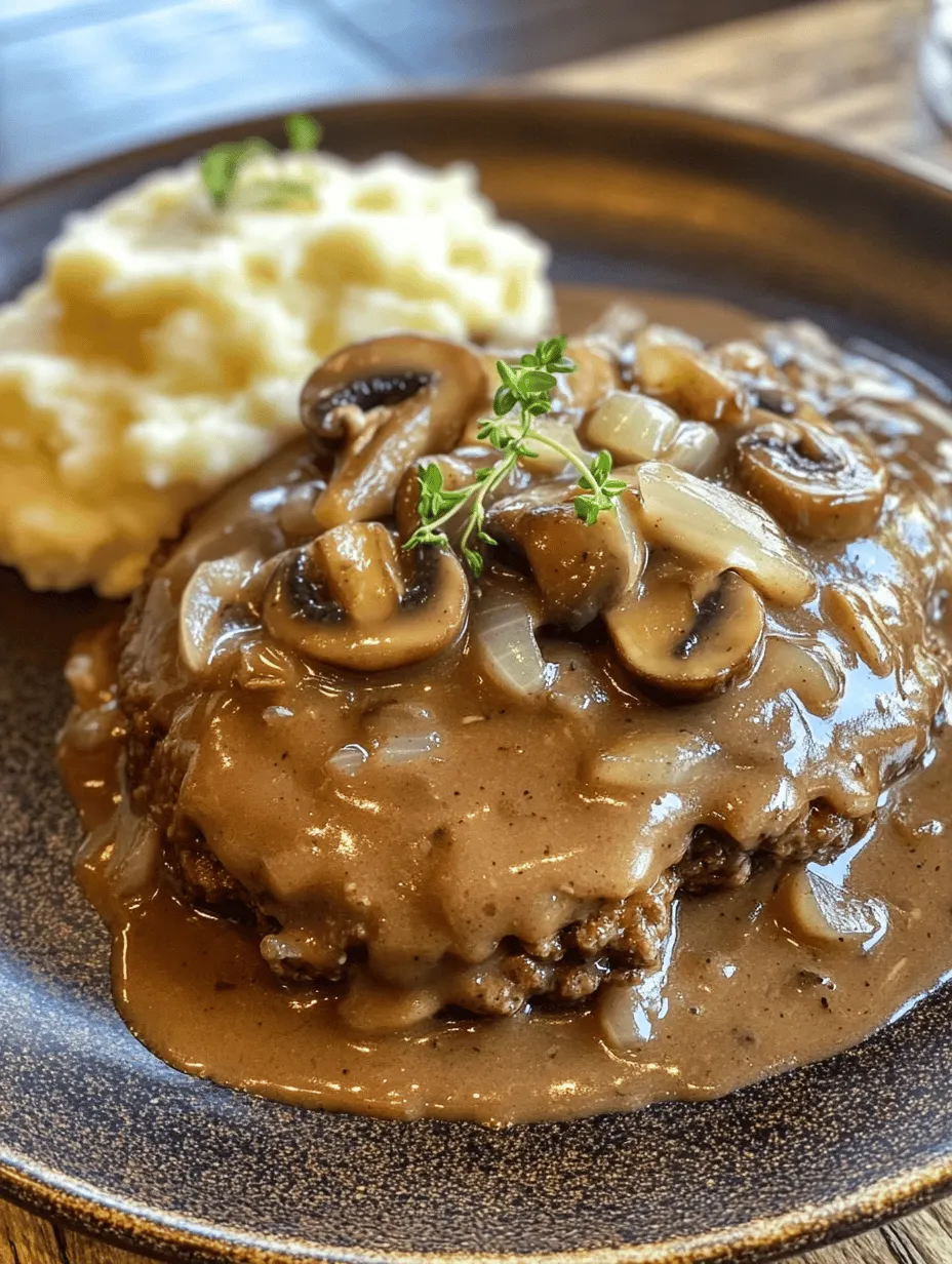 Salisbury Steak with Savory Mushroom Gravy: A Hearty Comfort Meal