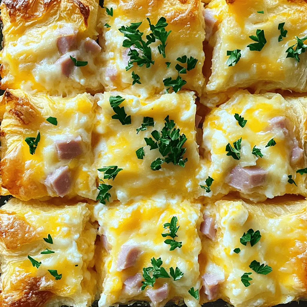 Cheesy Ham &#038; Croissant Breakfast Bake Delight