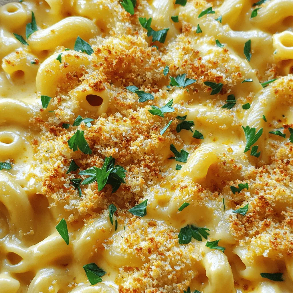 The main ingredients for this dish are simple but full of flavor. You need elbow macaroni, butter, flour, milk, and of course, Guinness. The star ingredients are Irish sharp cheddar and Gruyère cheese. These cheeses give the dish a rich and creamy texture.