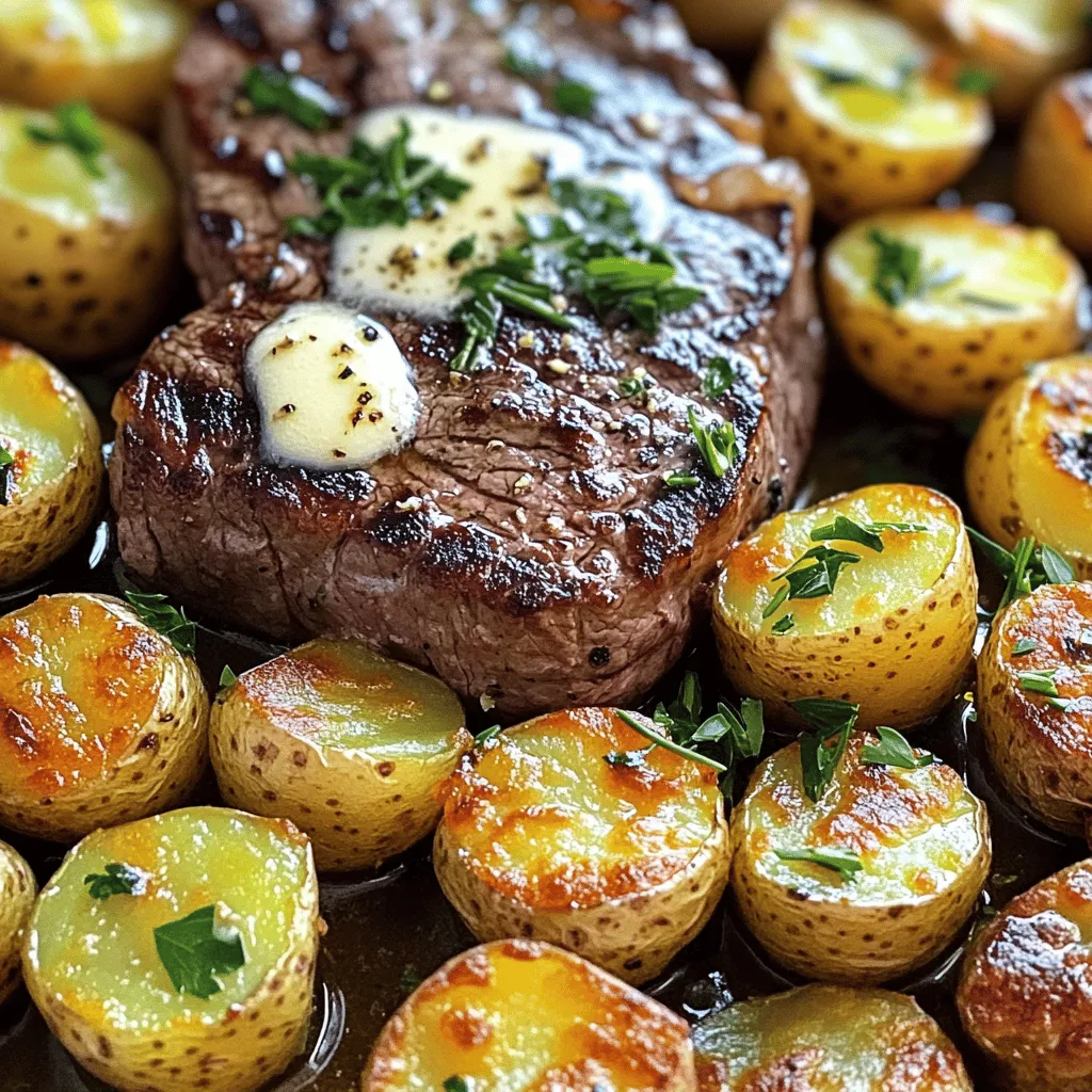 Garlic Butter Steak Potatoes Sheet Pan Delight