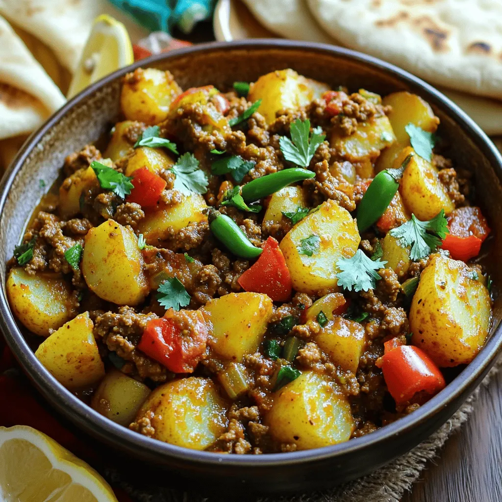 Aloo Keema - Ground Beef and Potato Curry Delight