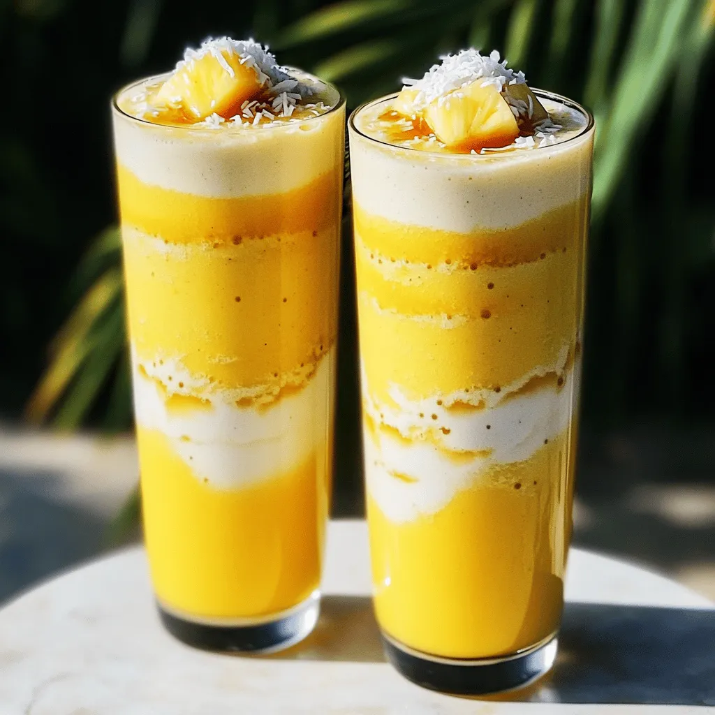 Pineapple Coconut Smoothie Refreshing Tropical Blend