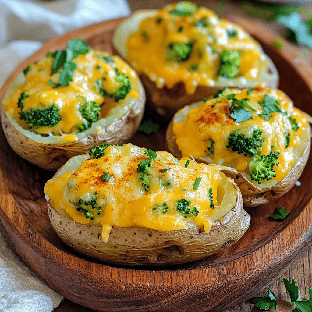 Cheesy Broccoli Cheddar Potato Skins Flavorful Treat