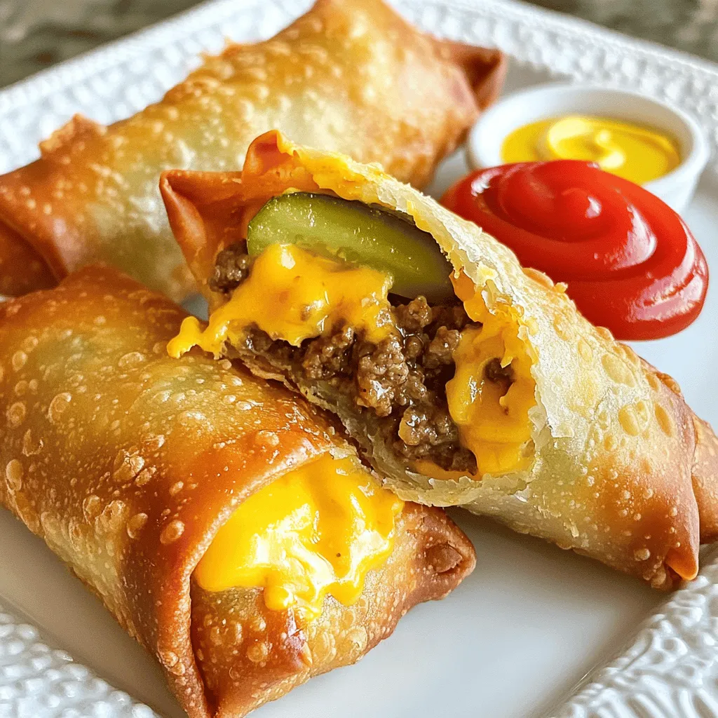 Cheeseburger Egg Rolls Recipe for Crunchy Delight