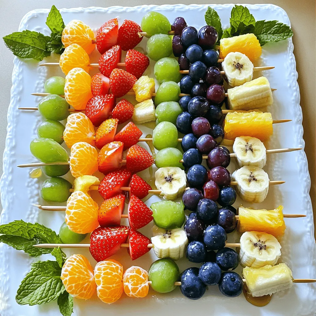 Rainbow Fruit Skewers Tasty and Fun Summer Treat