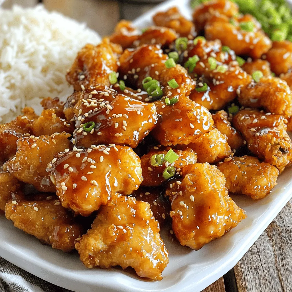 The crispy honey garlic chicken recipe shines due to its simple yet flavorful ingredients.