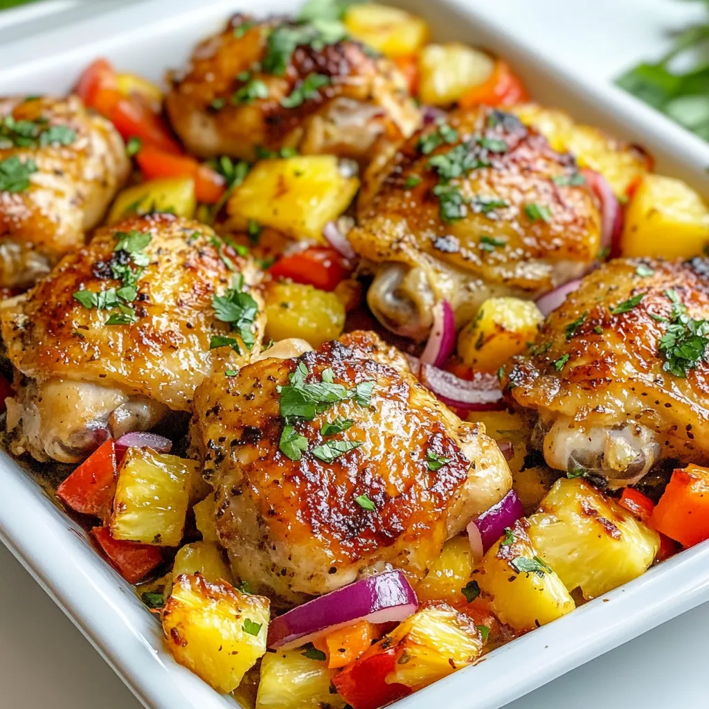 Whole30 Hawaiian Chicken Sheet Pan Delightful Meal