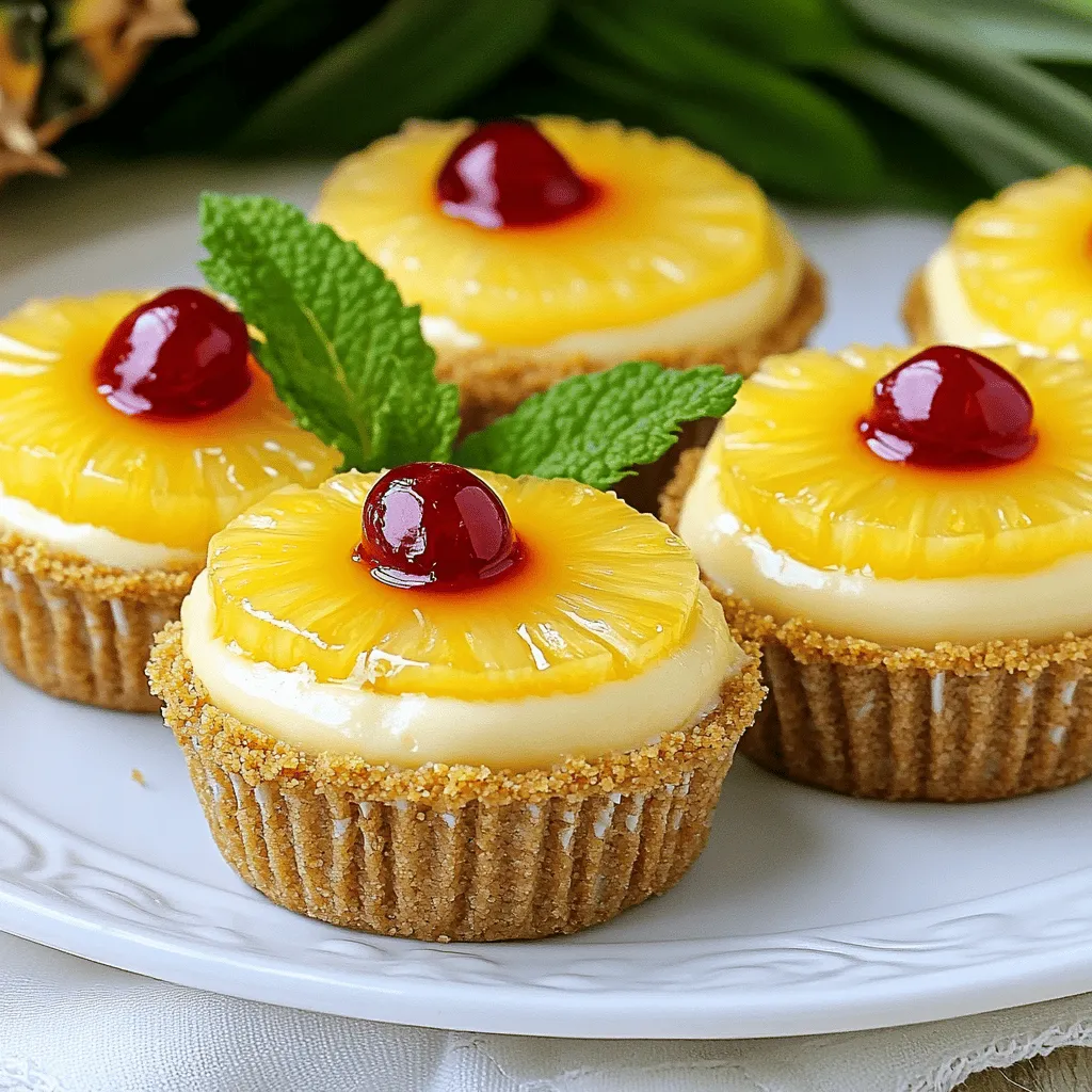 Mini Pineapple Upside Down Cheesecakes Delightful Treat