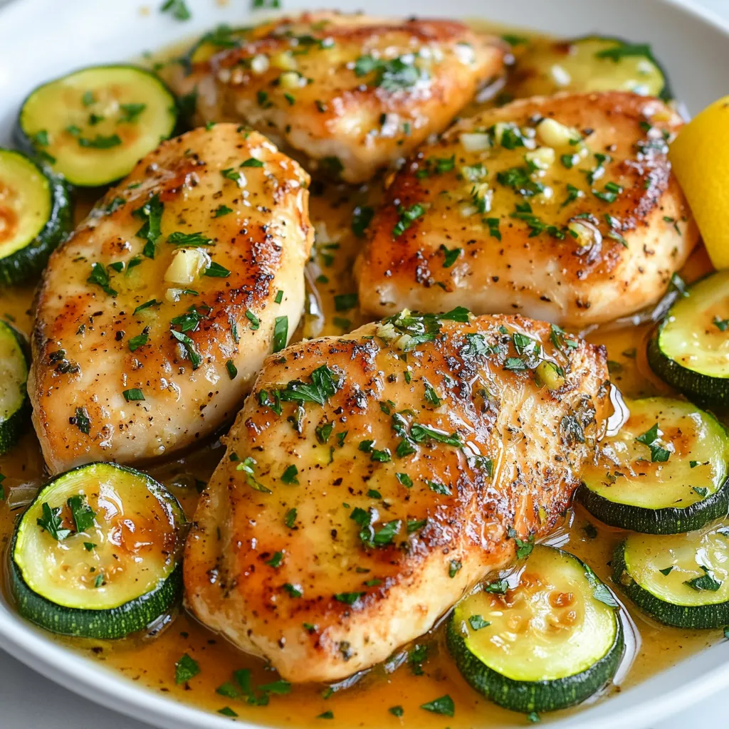 One-Pan Garlic Butter Chicken with Zucchini Delight