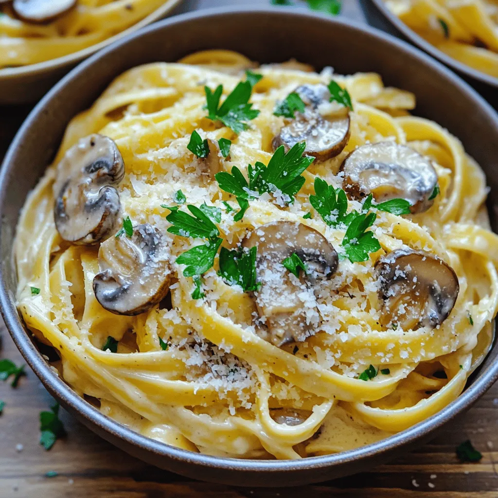Creamy Garlic Mushroom Pasta Savory and Delightful Dish