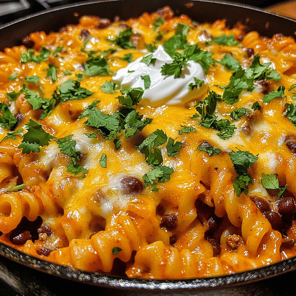 Cheesy Taco Pasta Skillet: A Delicious One-Pot Meal for the Whole Family