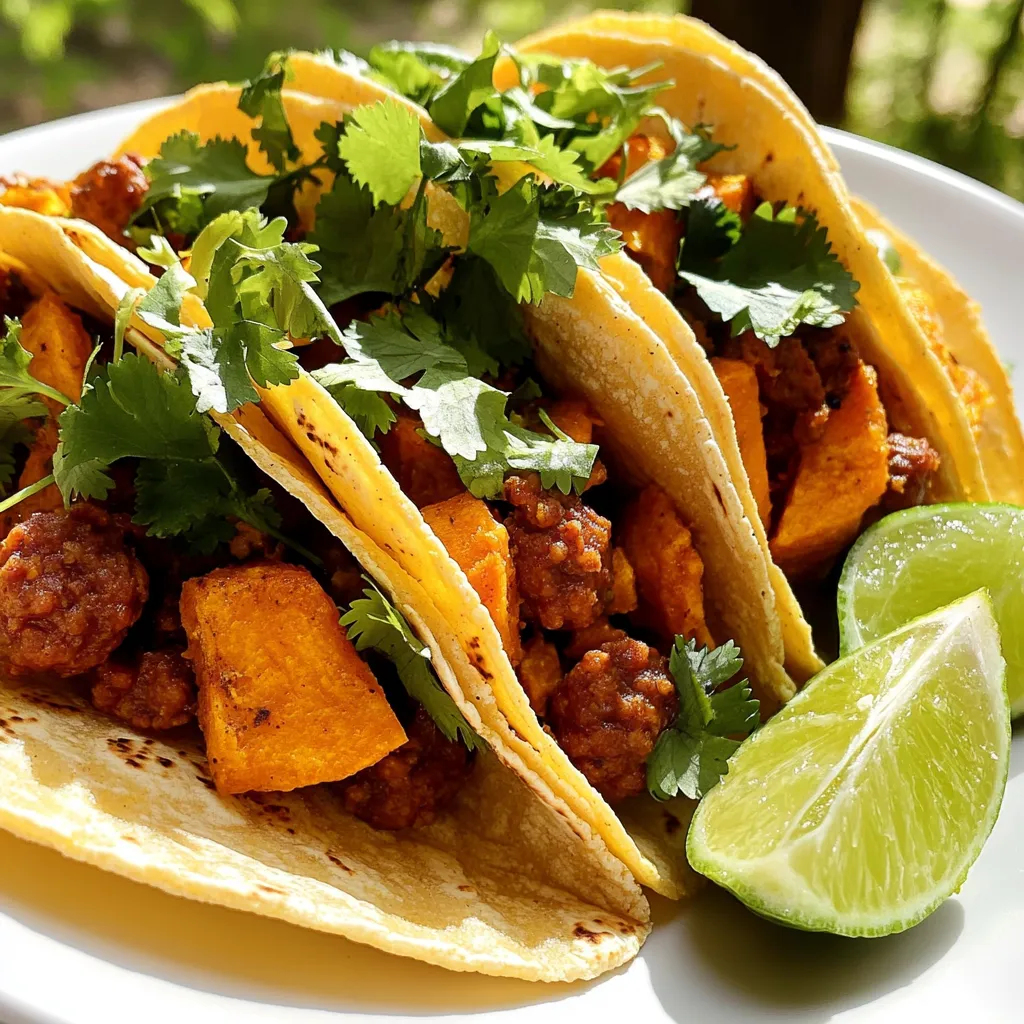 3-Ingredient Chorizo Sweet Potato Tacos Recipe