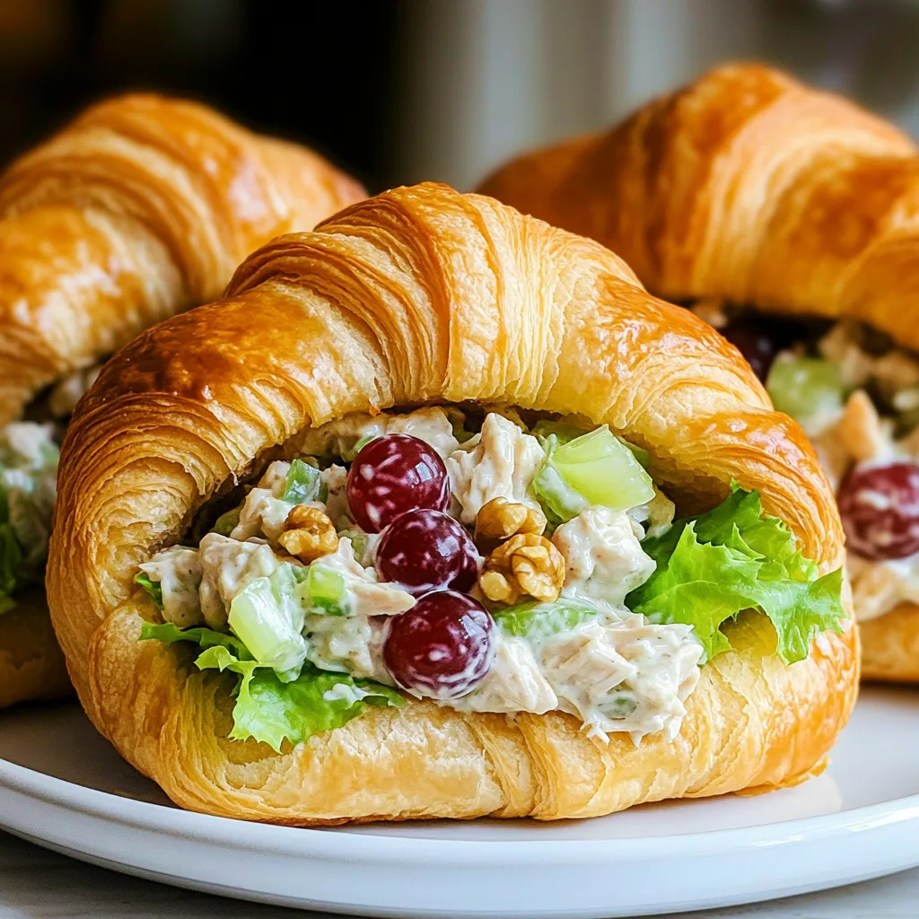 Rotisserie Chicken Salad Croissant Sandwiches Delight