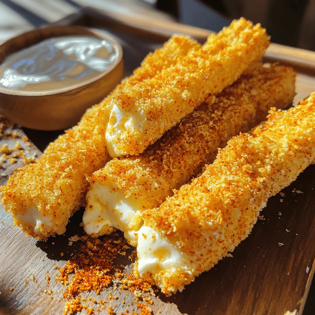 Crispy Nashville Hot Mozzarella Sticks Flavor Blast