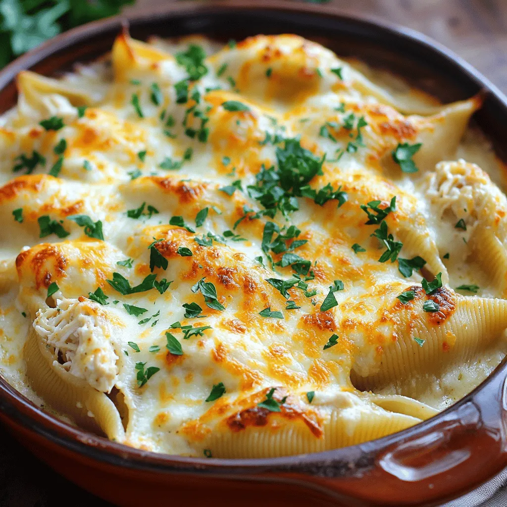 To make Cajun Chicken Alfredo Stuffed Shells, gather these simple ingredients: