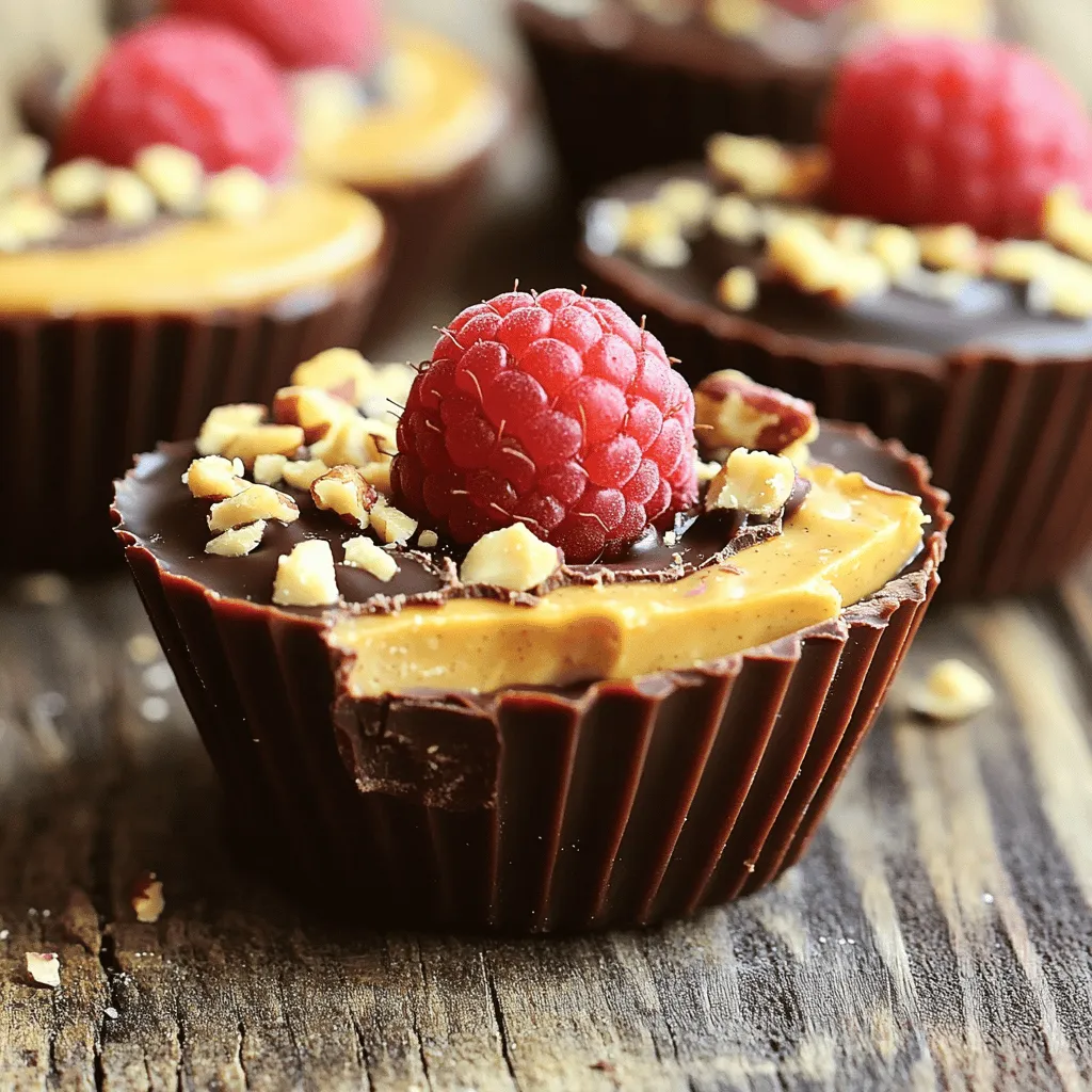 Chocolate Raspberry Peanut Butter Cups Delight Treat