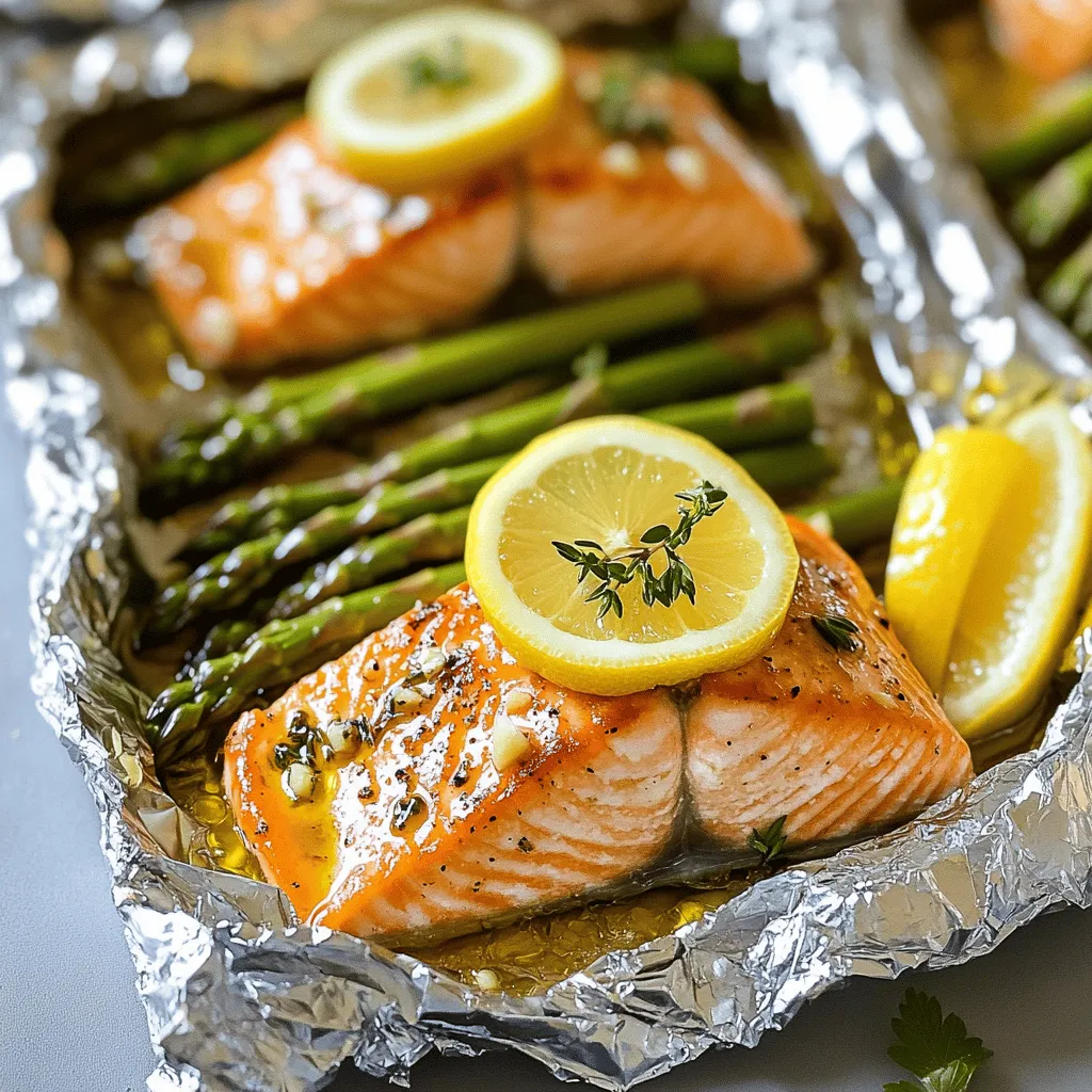 Baked Salmon in Foil with Asparagus Simple Dinner