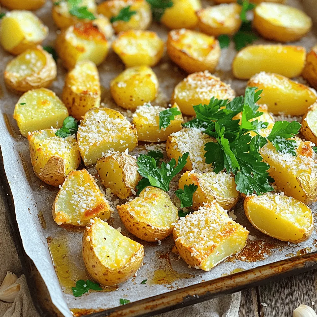 Garlic Parmesan Roasted Potatoes Crispy and Flavorful